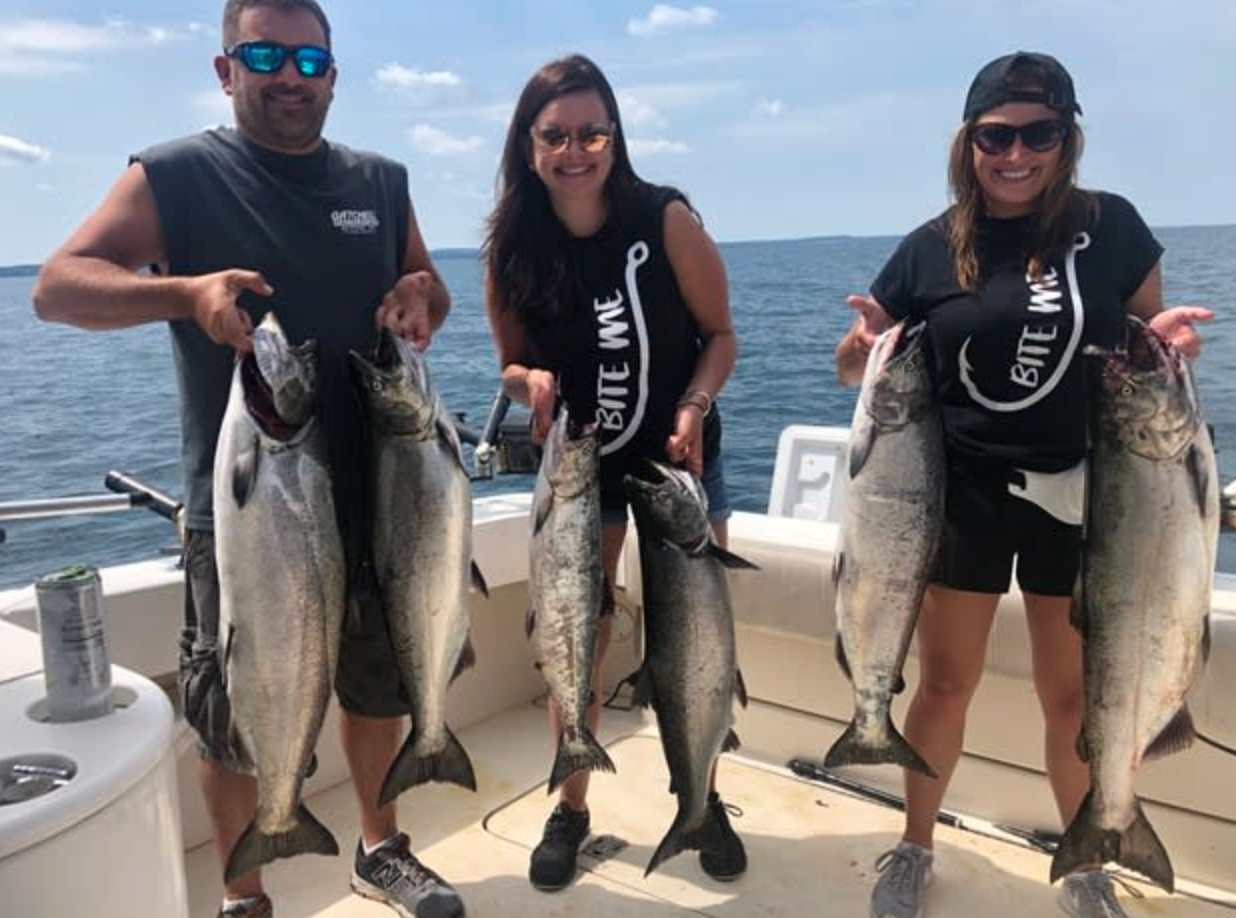6 pink salmon caught on fishing trip in North Rose
