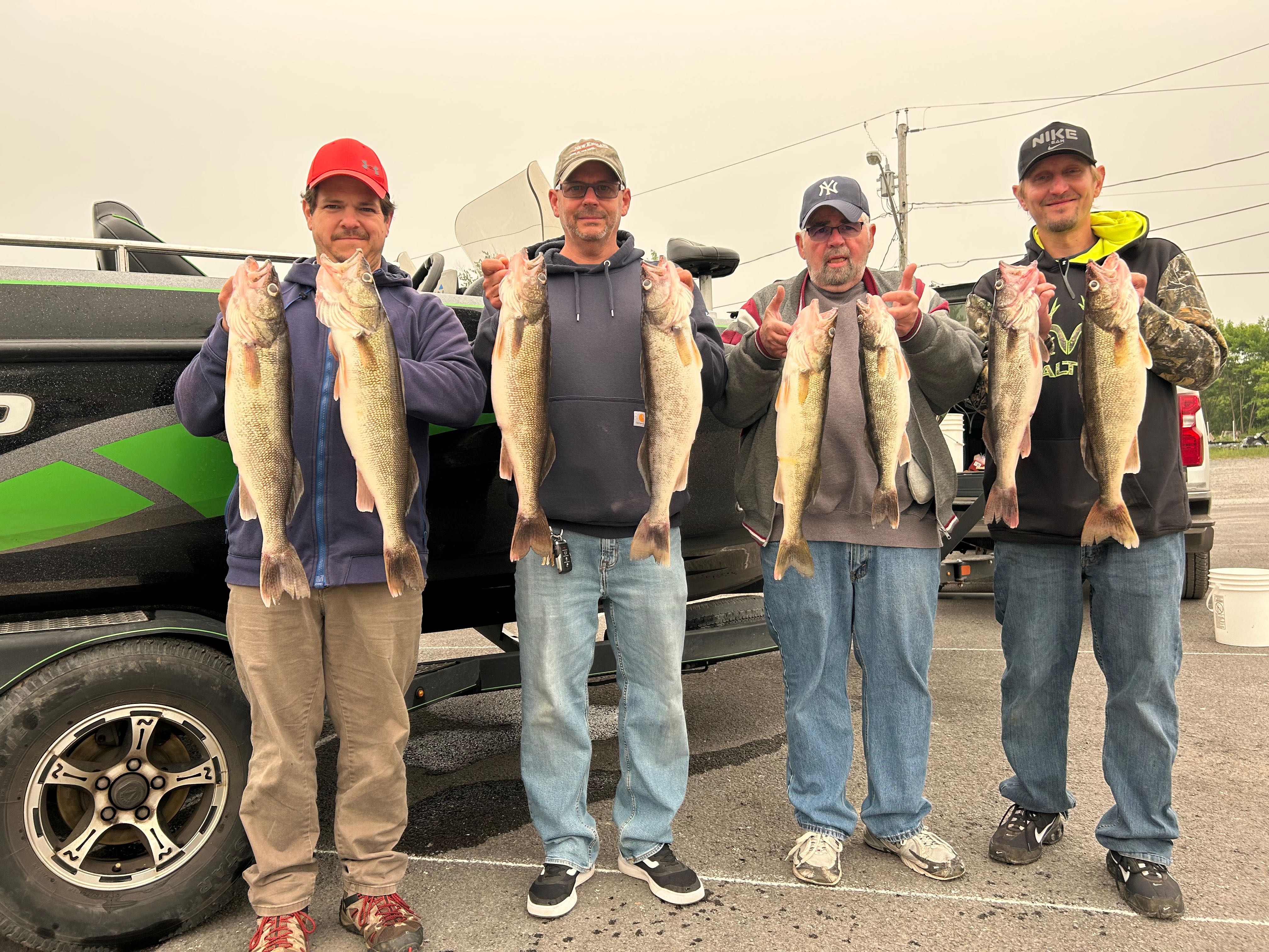 8 Sauger and Walleye fish caught fishing in NY
