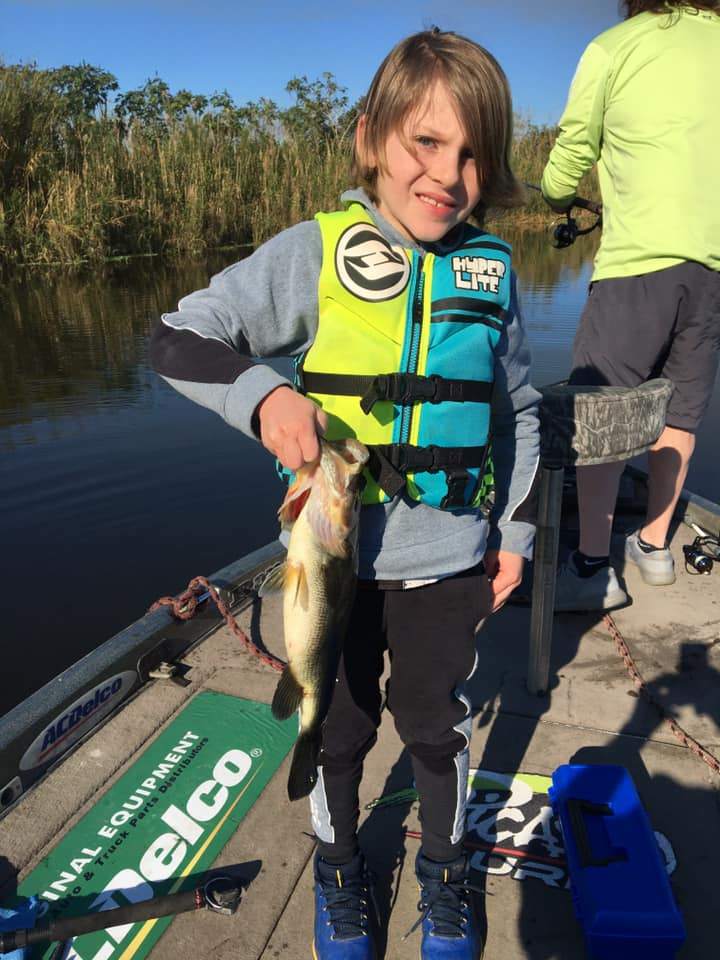 An angler fishing in Okeechobee, Florida