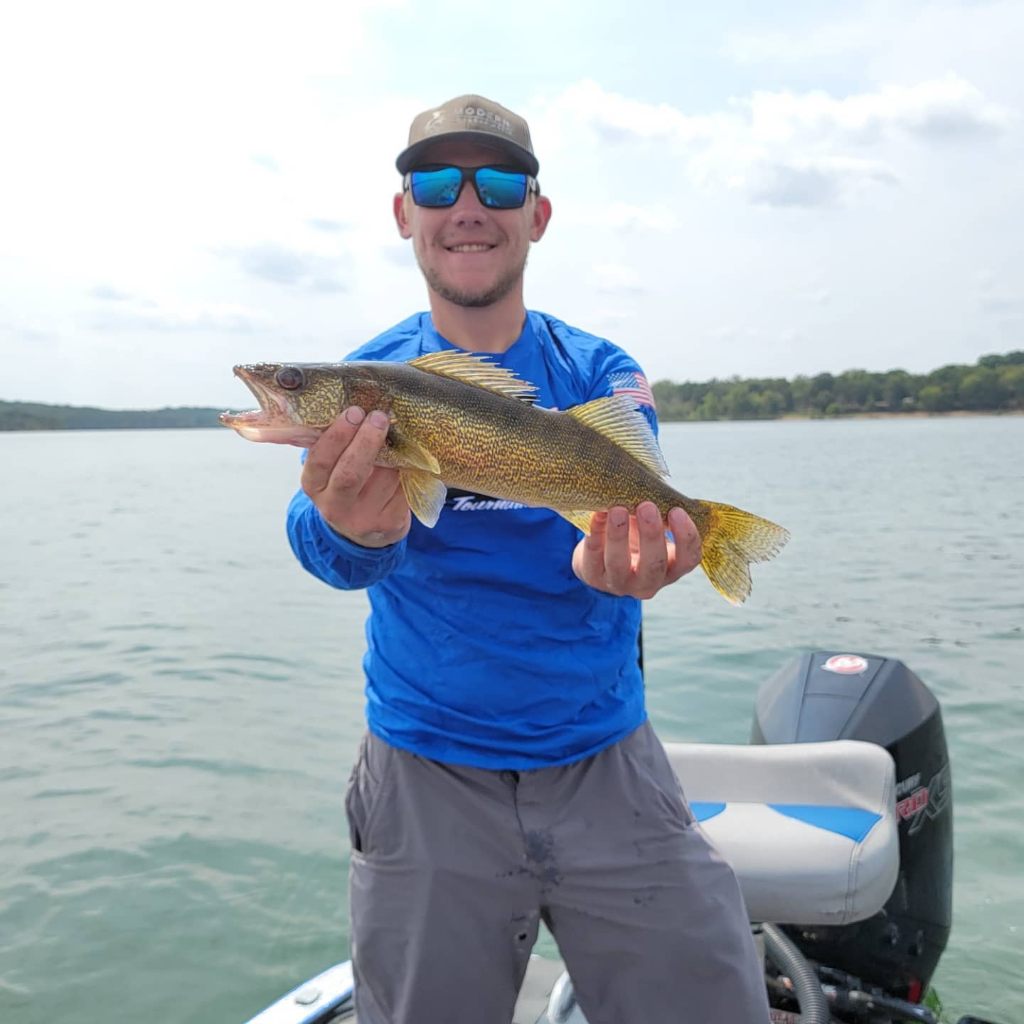 A walleye fish caught while fishing in Missouri
