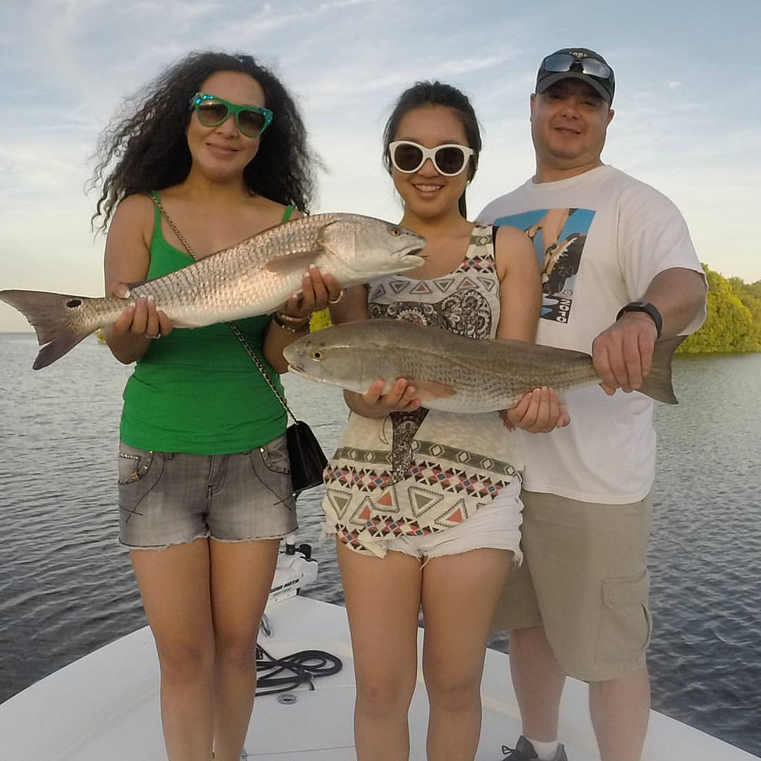 Two redfish caught in Clearwater