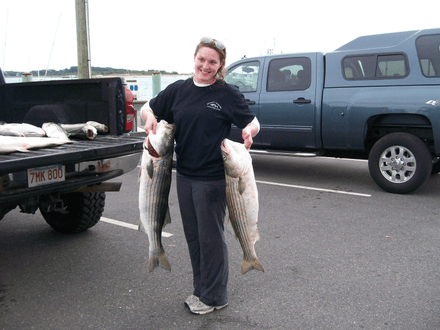 Two big fish caught while fishing in Wellfleet