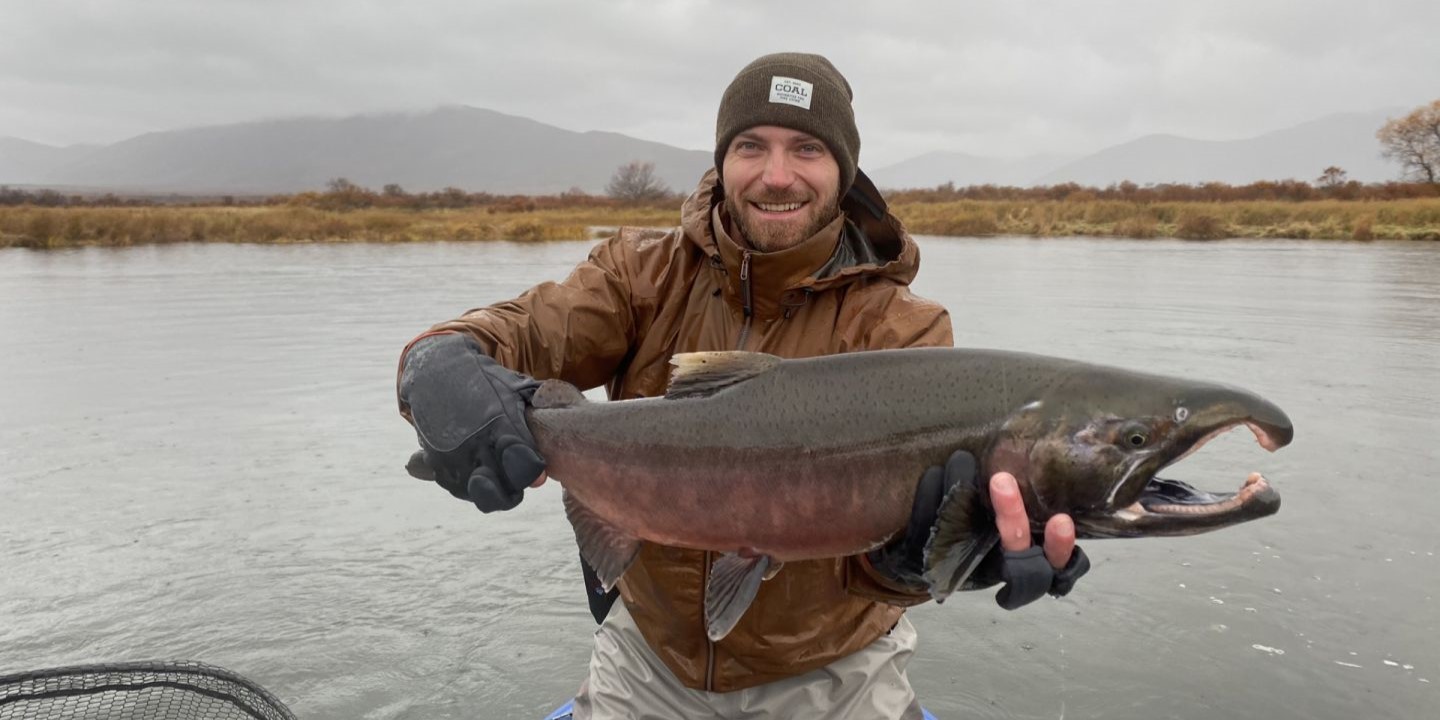 Lone angler fishing in Alaska