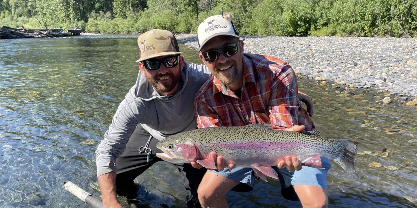 Successful rainbow trout fishing trip in AK