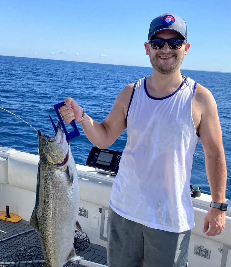 Chinook salmon caught in South Haven