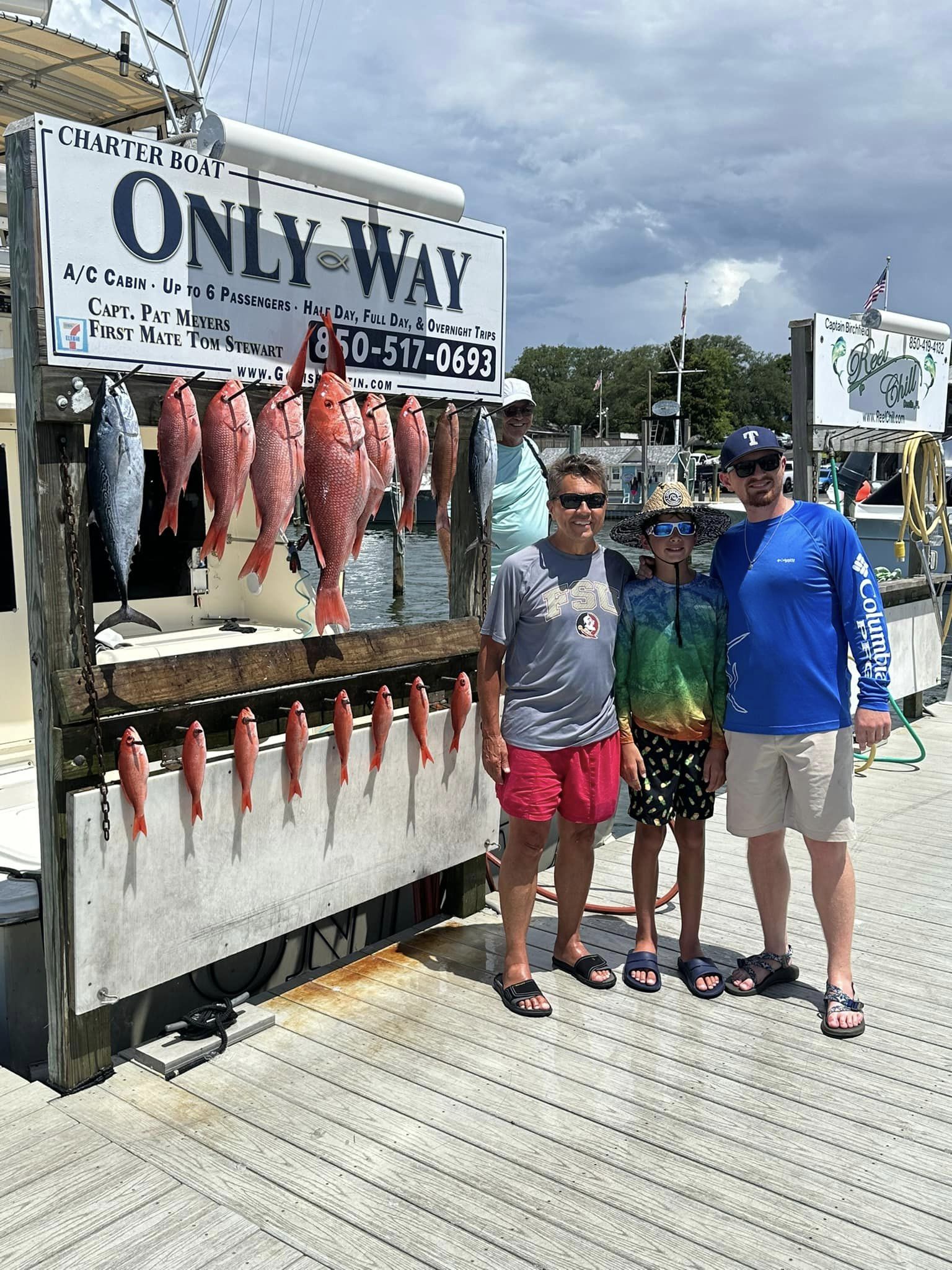 2 fishermen fishing in FL with big catch