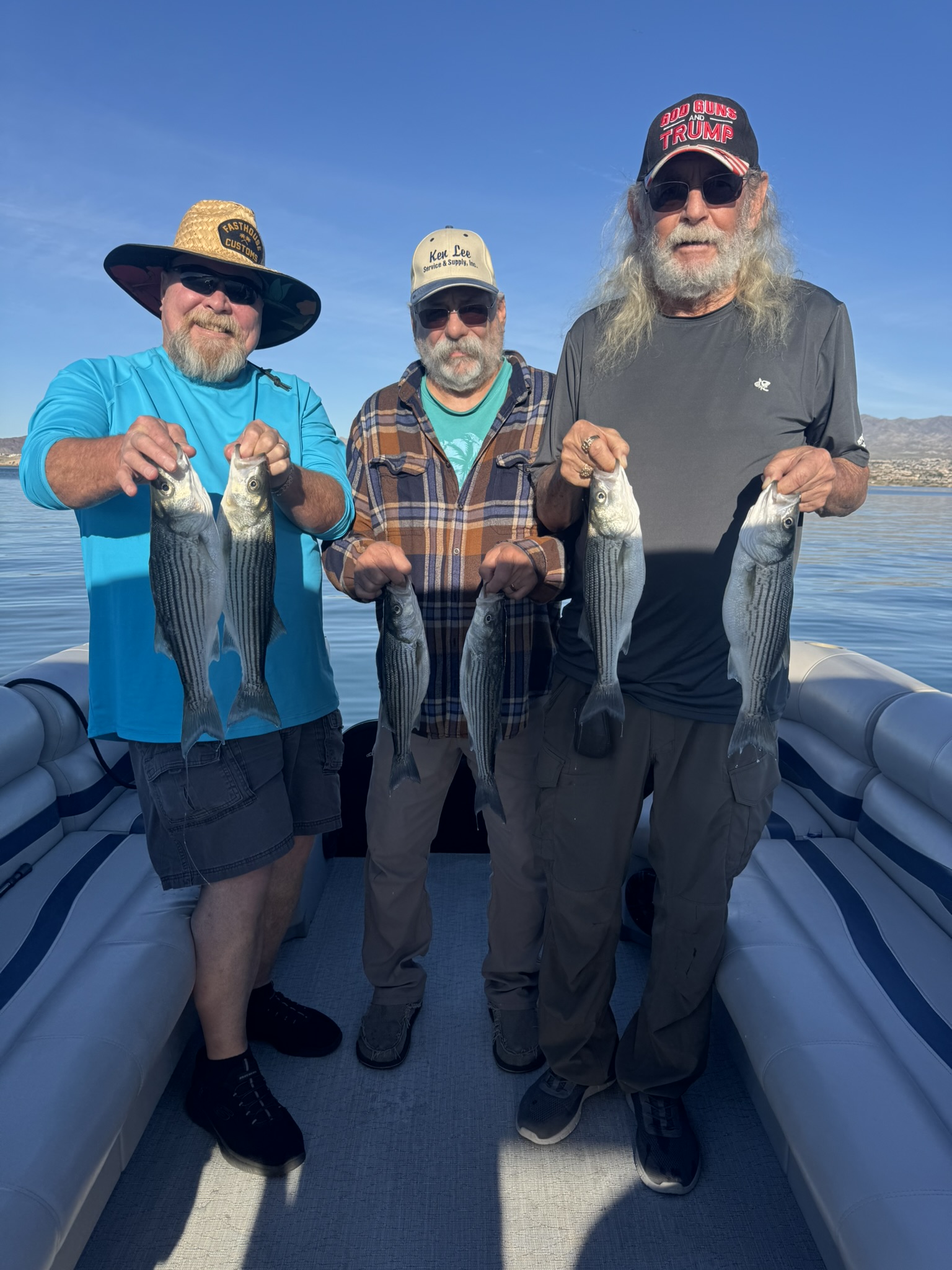 Six striped bass caught fishing at Lake Havasu City
