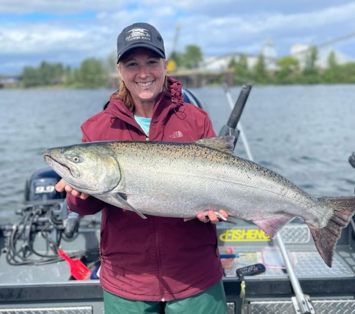 An angler fishing in Eagle Creek