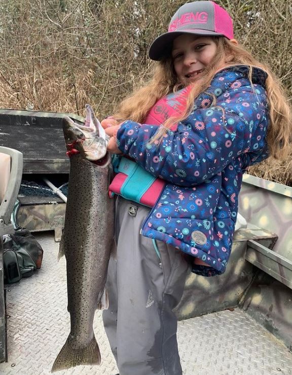 Photograph of a 24-inch Rainbow Trout caught in OR