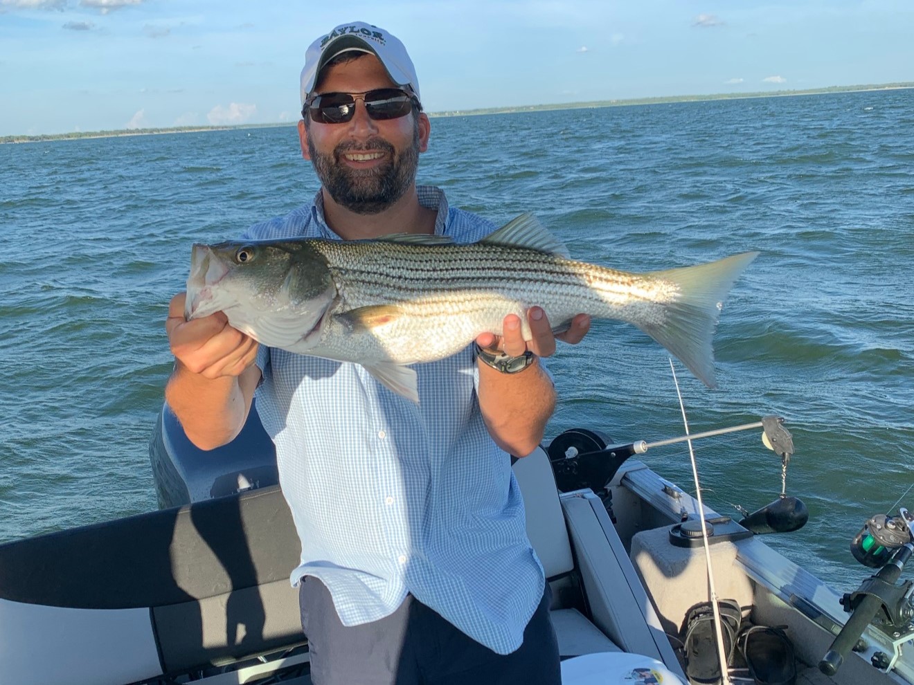 Striped bass caught at Laguna Park