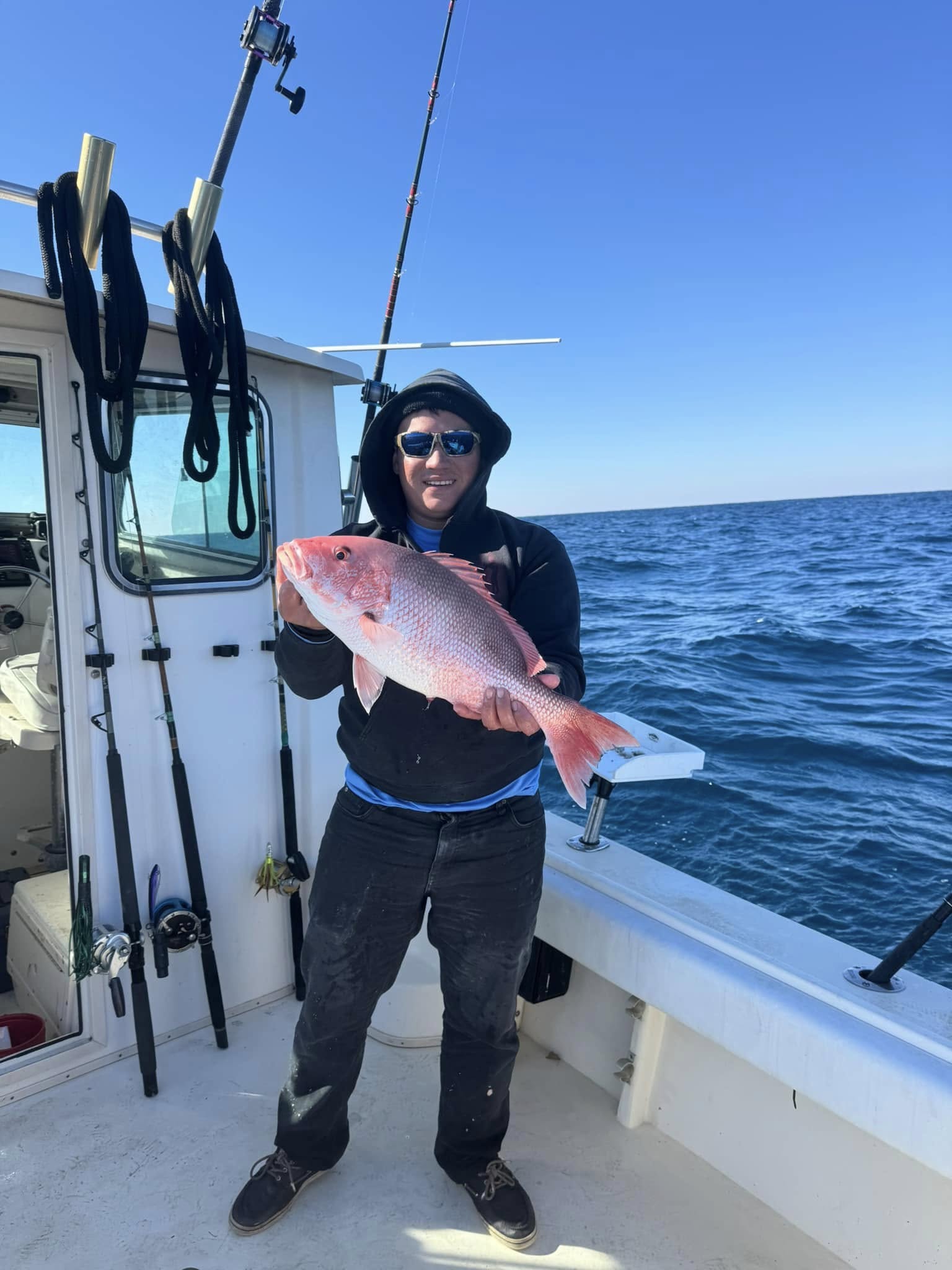 Red snapper caught fishing on boat in Pensacola Beach FL waters