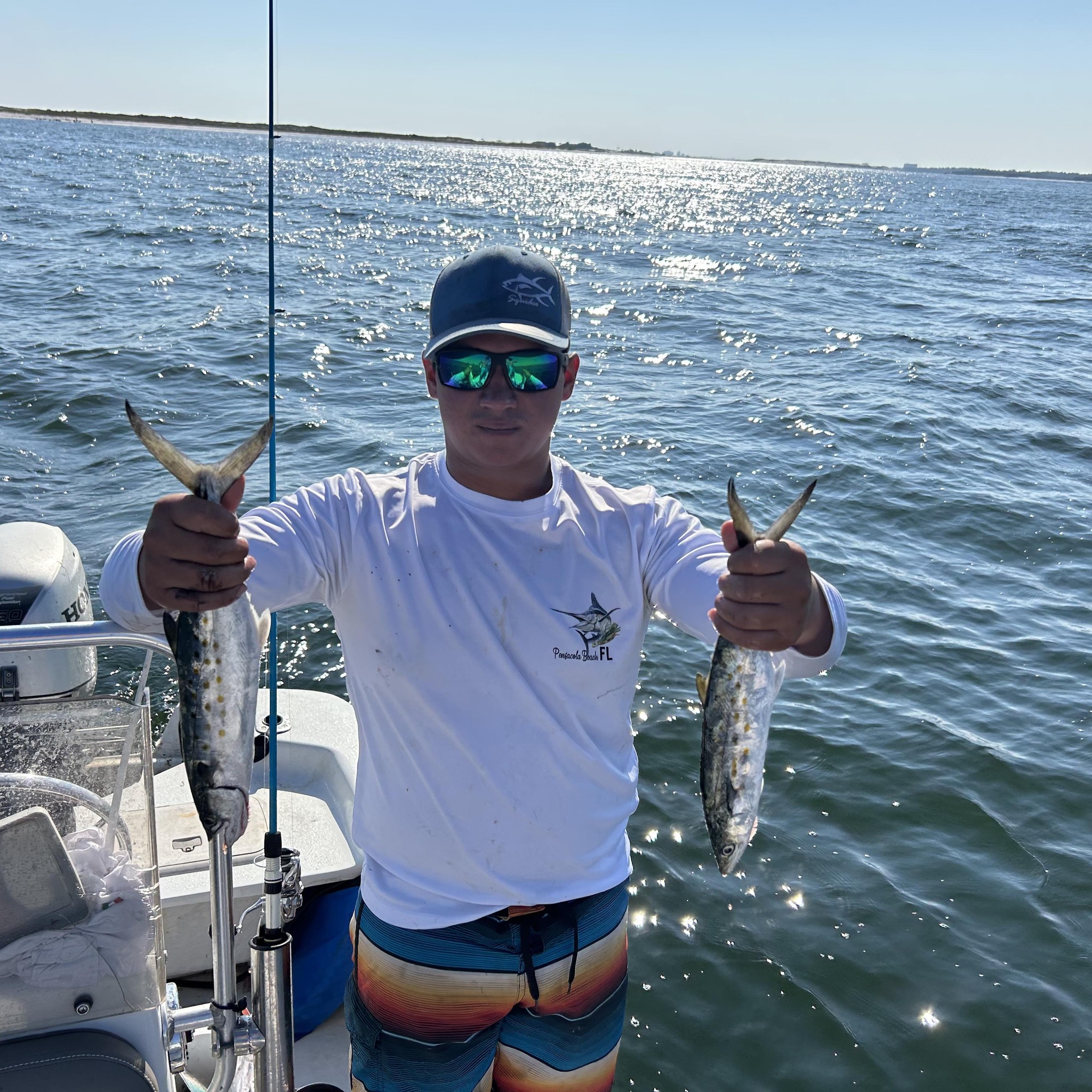 Spanish mackerel catch on fishing boat in Pensacola Beach FL waters