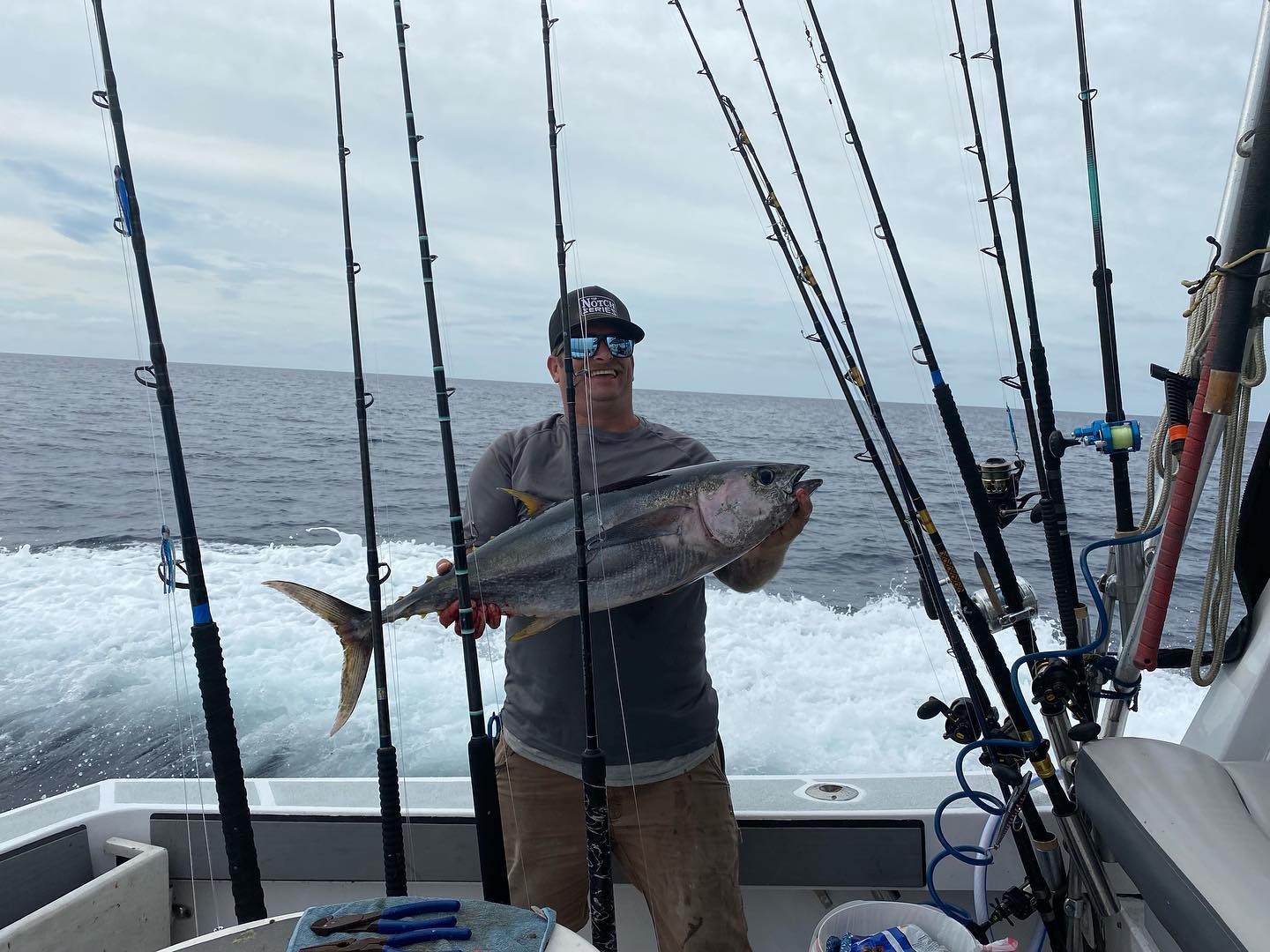 A person fishing in San Diego