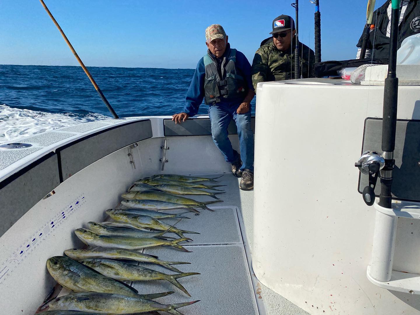 Two anglers fishing in California