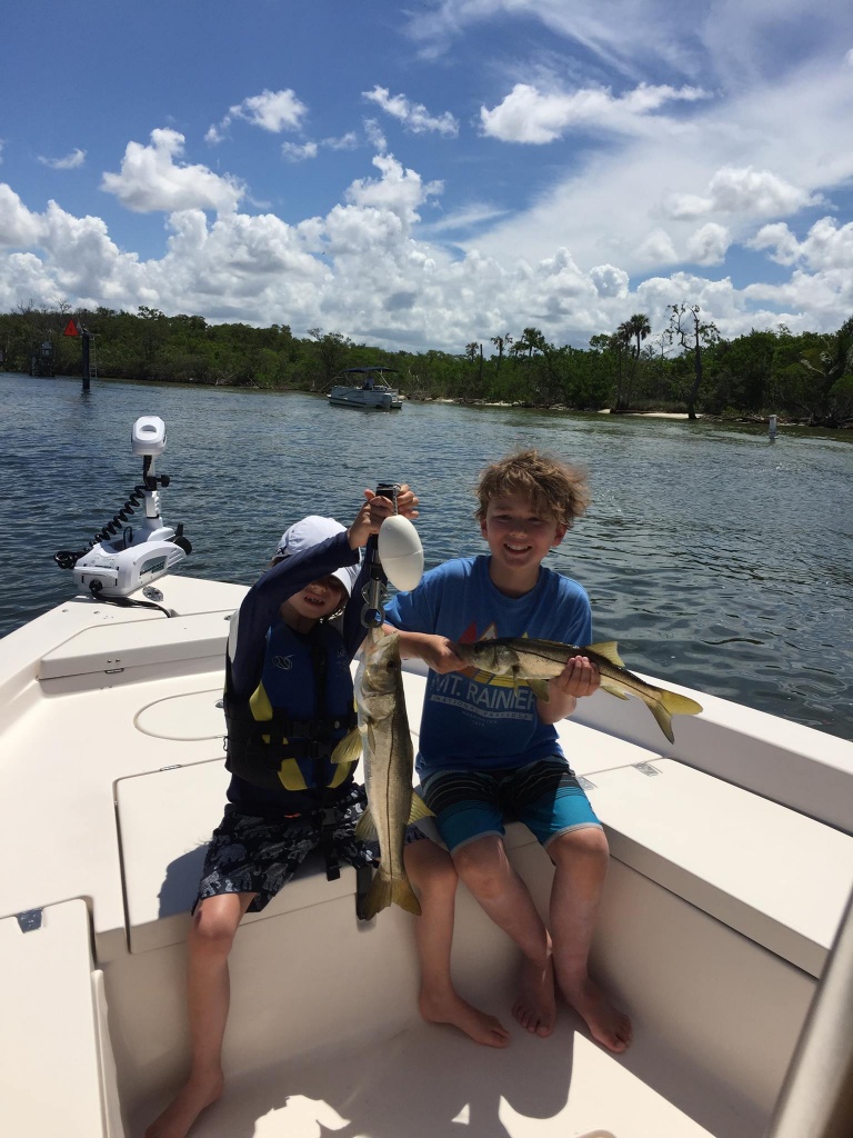 Two big snook fish caught in Naples