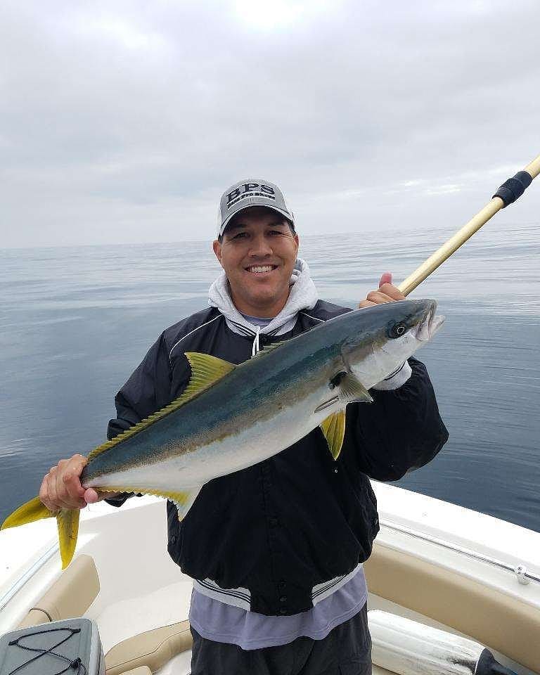 Catch of the day: A huge greater amberjack fish in Long Beach