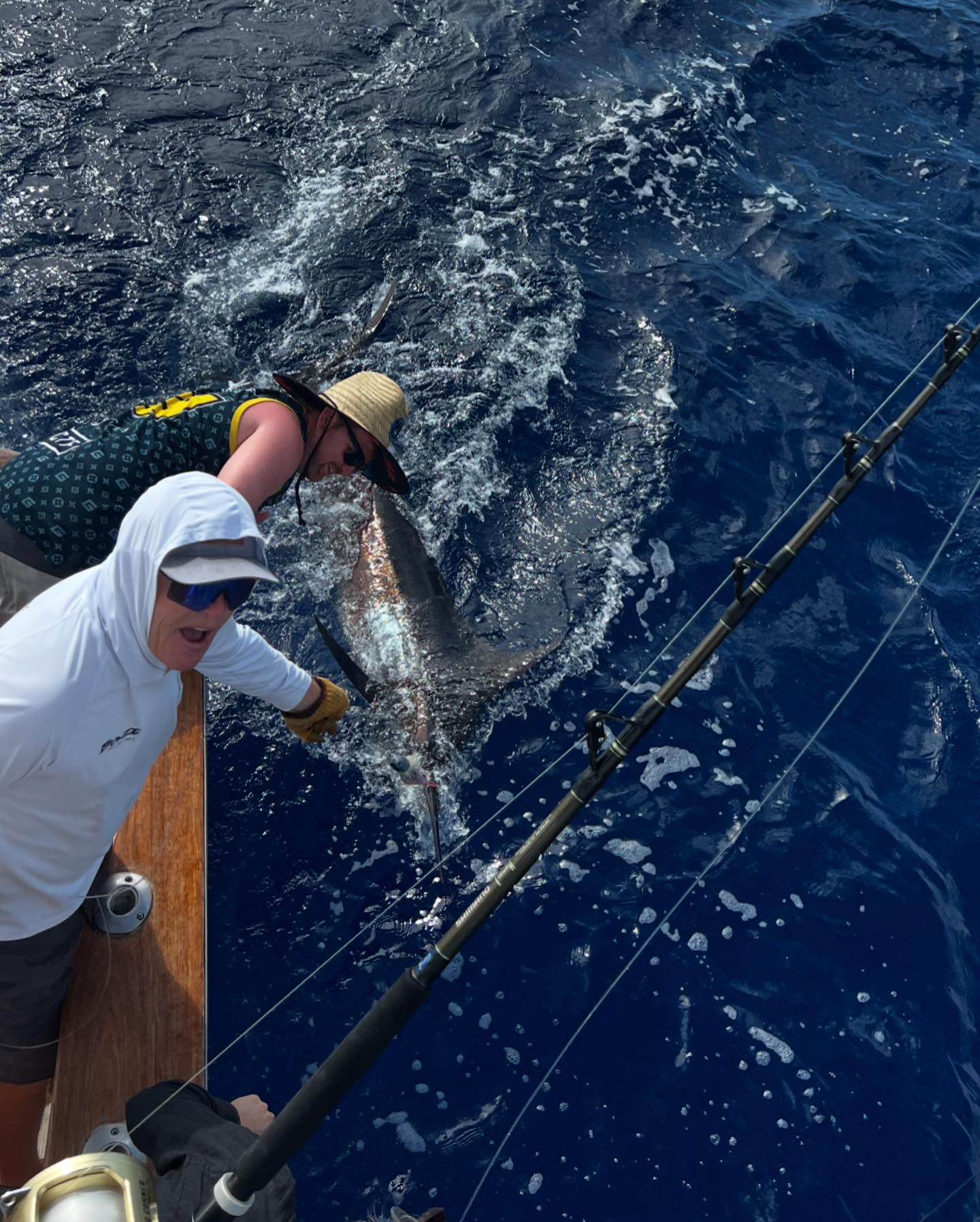 Person fishing in Hawaii