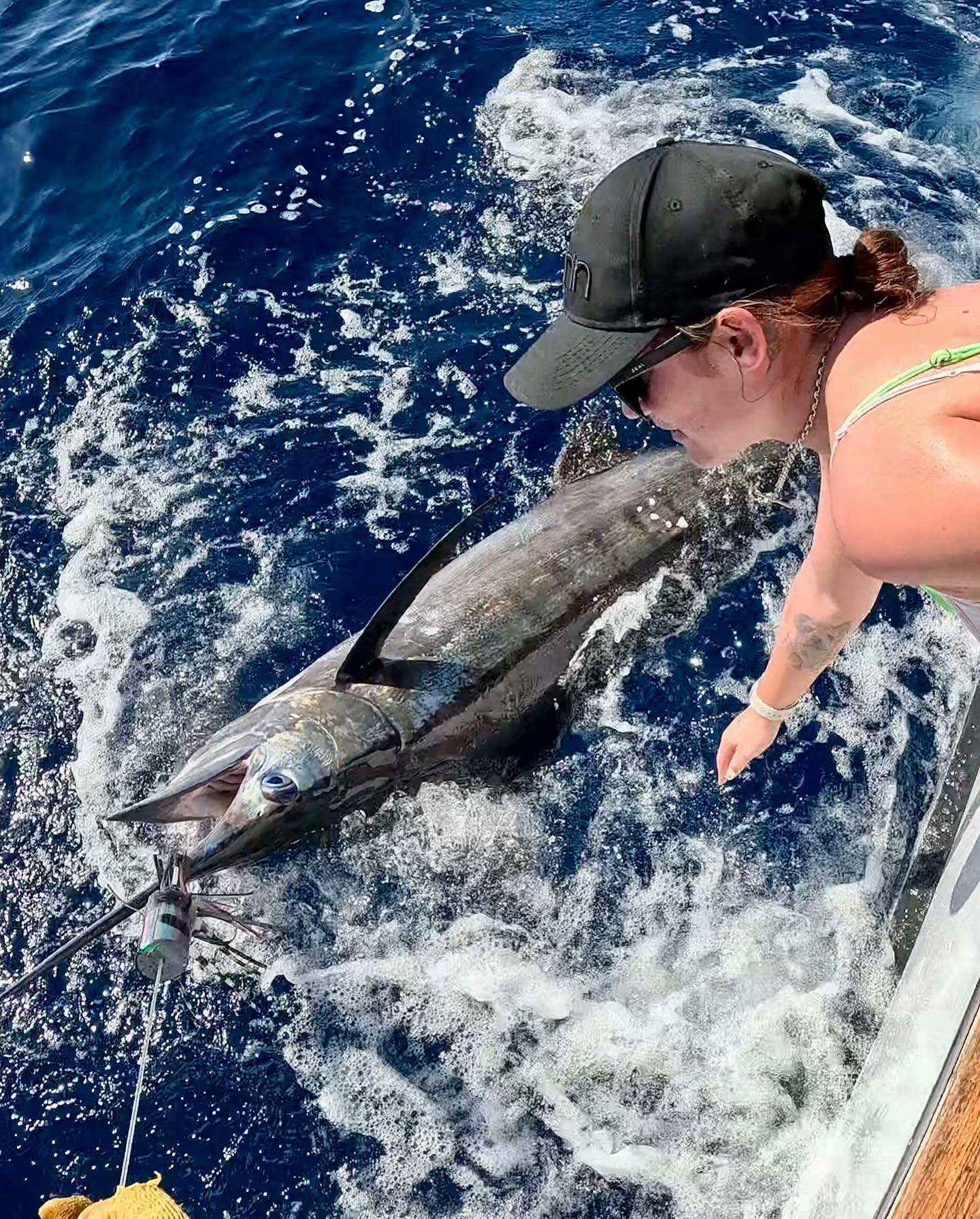 A lone, 21-inch fish caught while fishing in Kailua-Kona