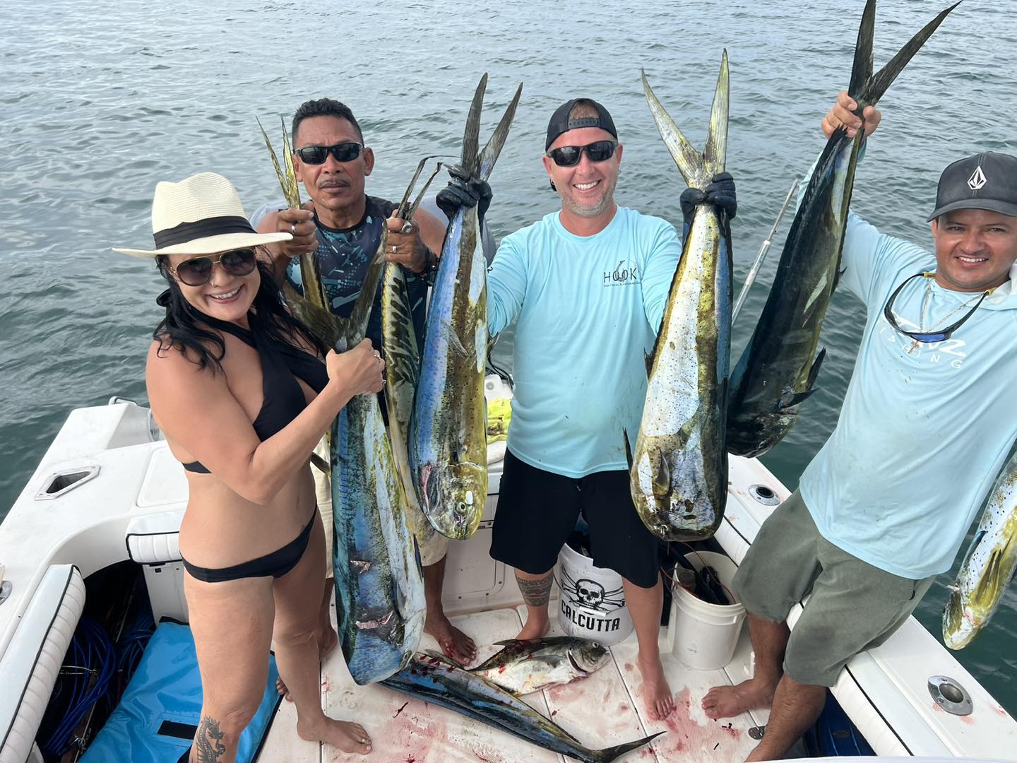 Fishing group enjoying fishing tours in Guanacaste