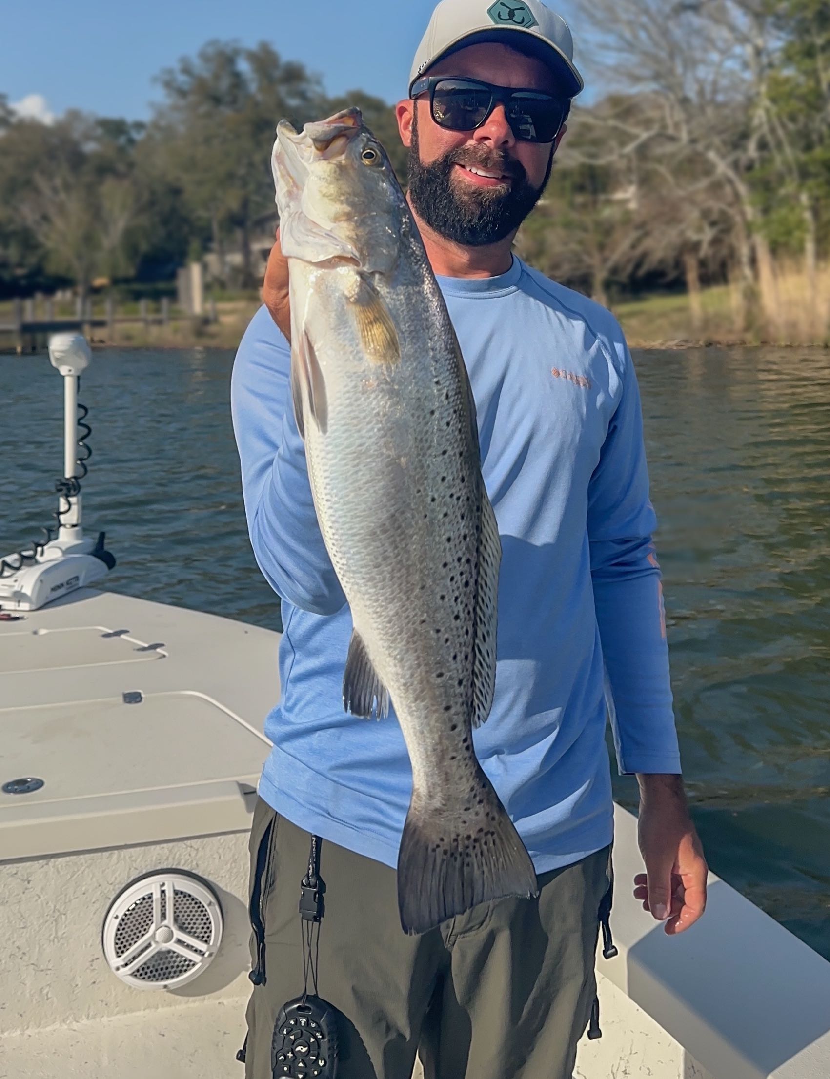 Spotted Weakfish caught by angler in Florida