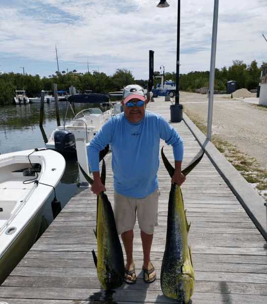 Two great barracuda, 24 inches long, caught by angler in Islamorada