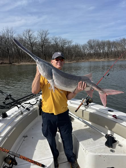 Large fish catch displayed on fishing boat in Sand Springs OK