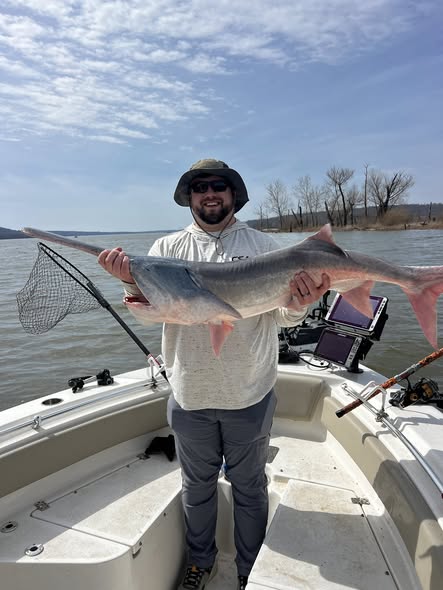 Large fish catch displayed on fishing boat in Sand Springs OK