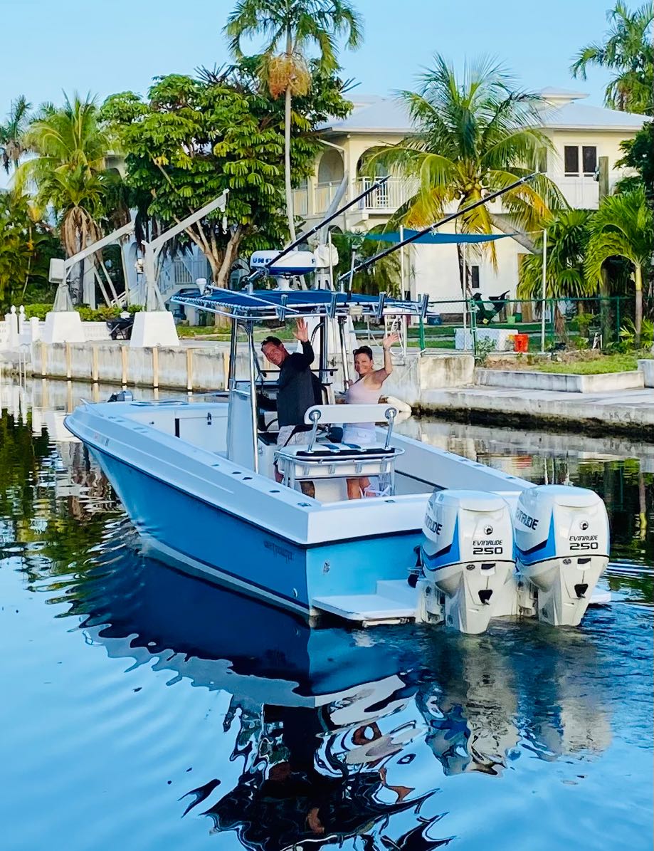 Two anglers enjoying a fishing trip in Key West