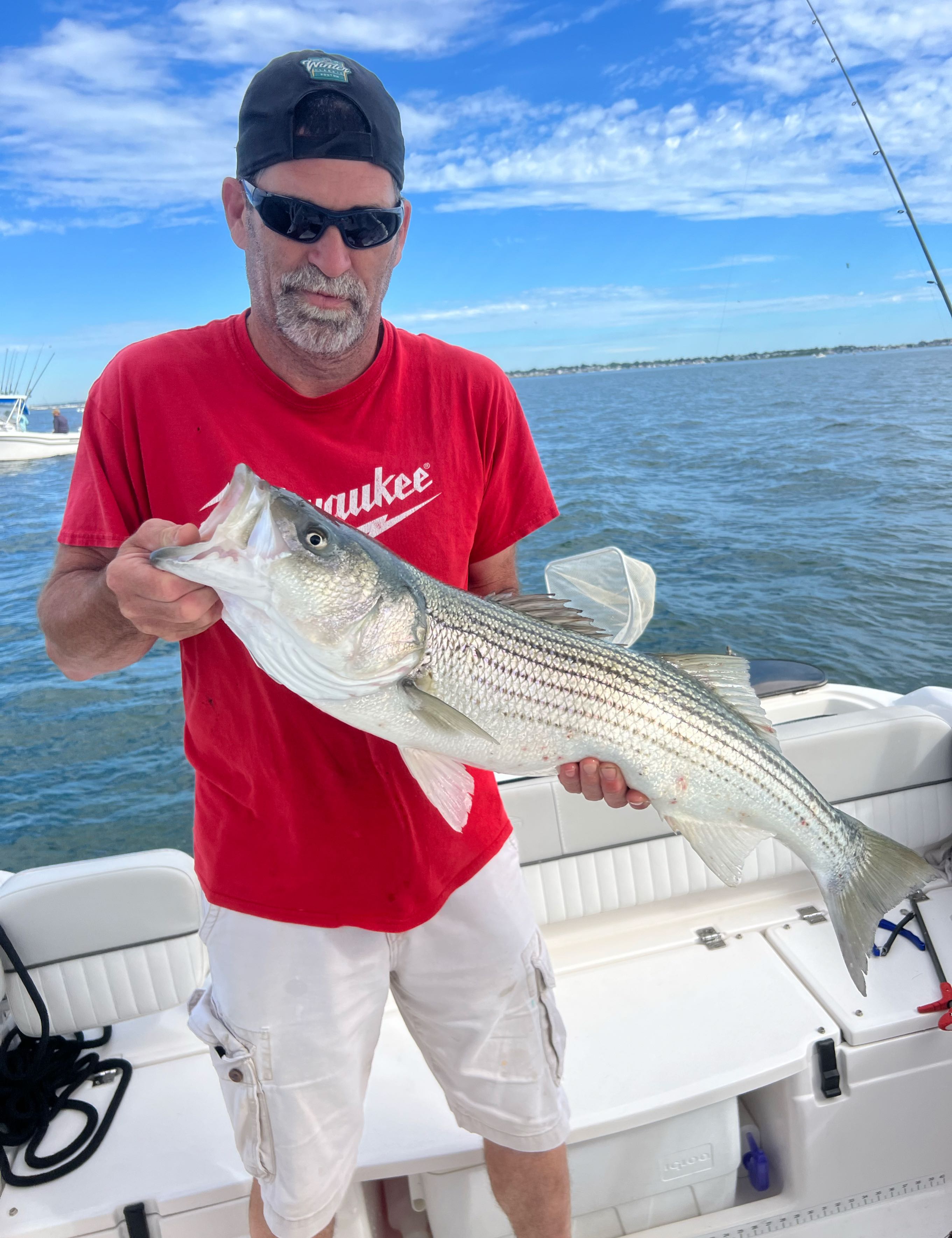Striped bass caught in Winthrop