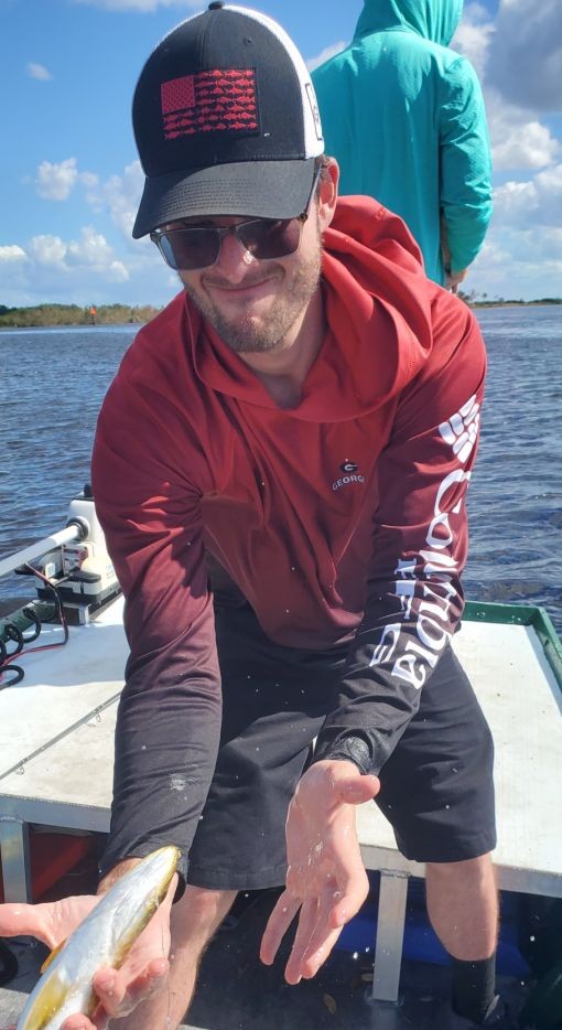 Freshly caught fish being displayed on fishing boat in Spring Hill FL waters