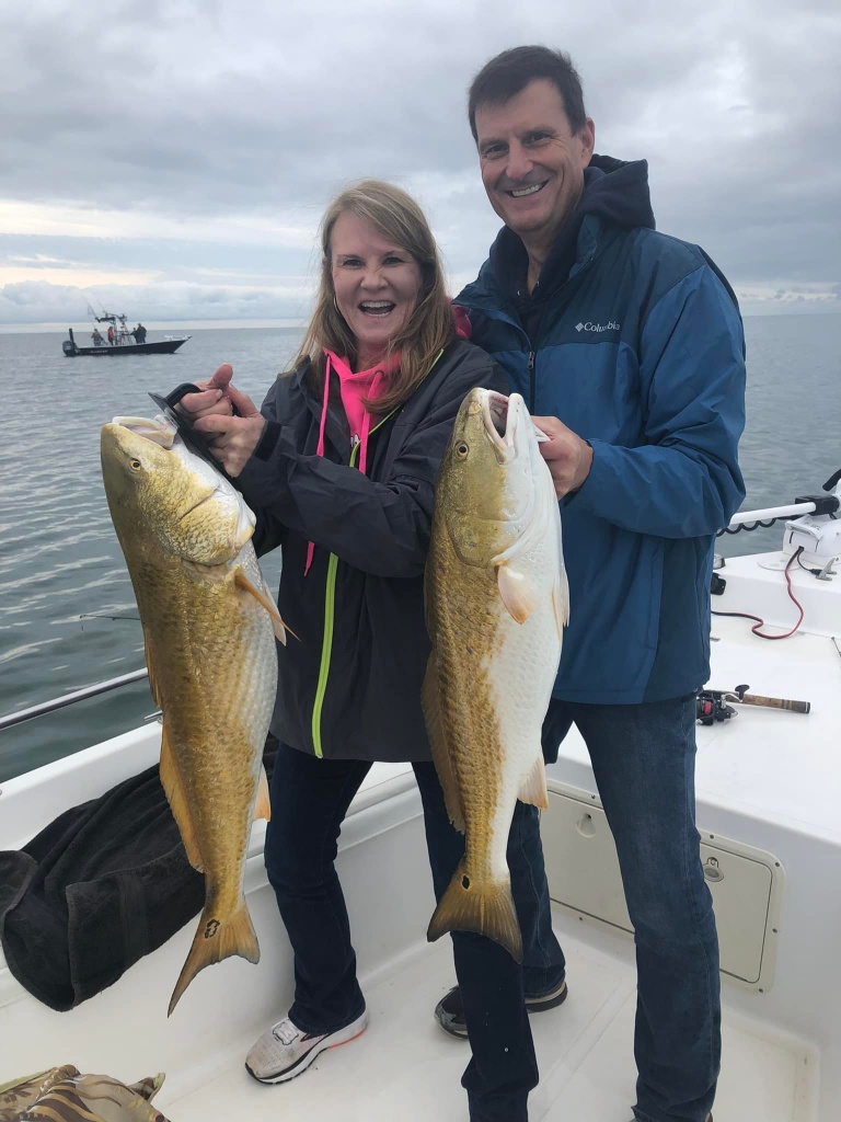 Two redfish caught while fishing in AL
