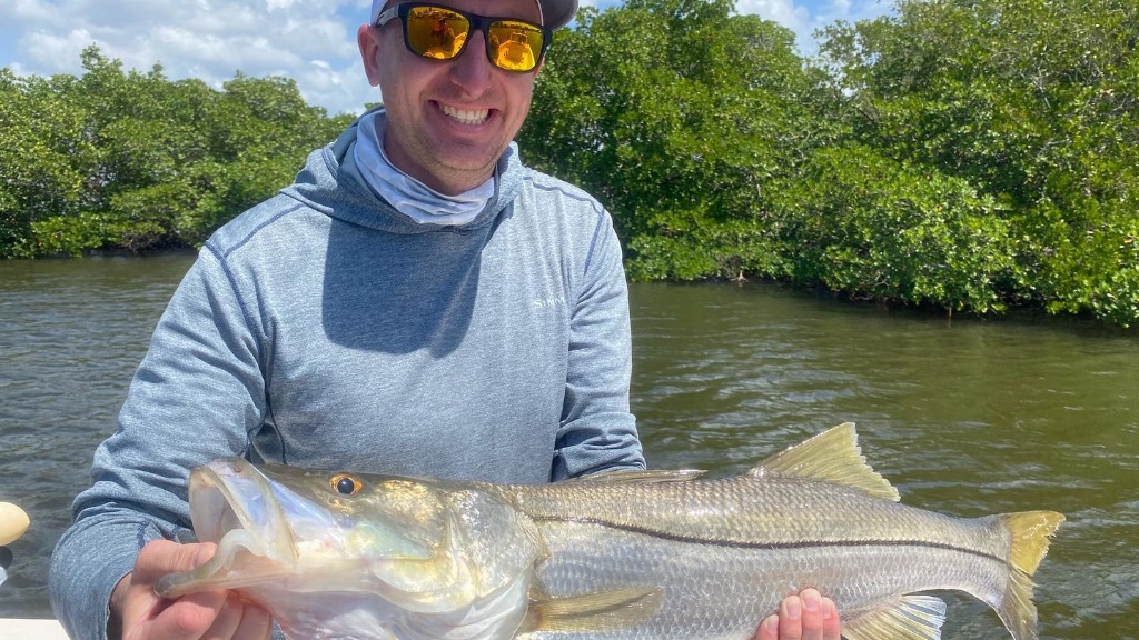 A Snook fish caught in Naples, Florida