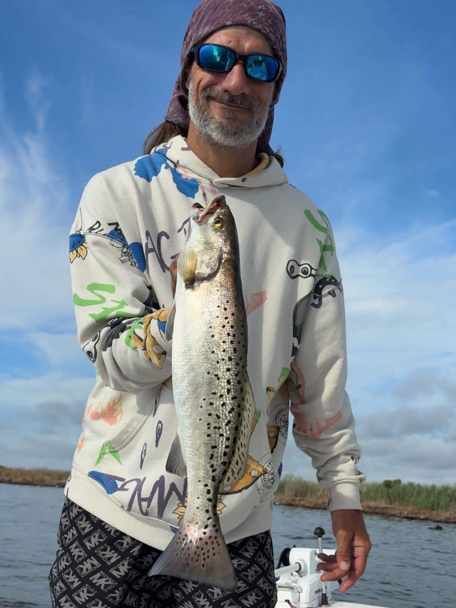 Speckled trout catch from fishing trip in Wanchese NC
