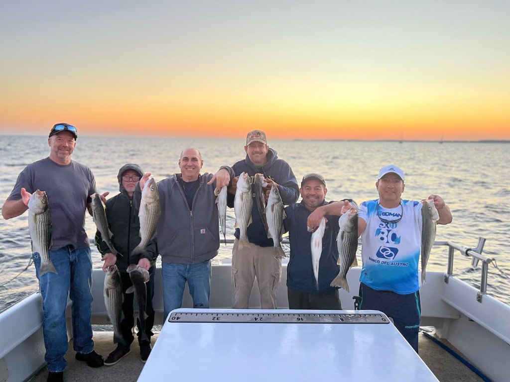 Striped bass fishing in Maryland
