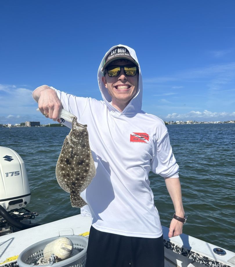 Summer flounder caught while fishing in Bay Pines FL