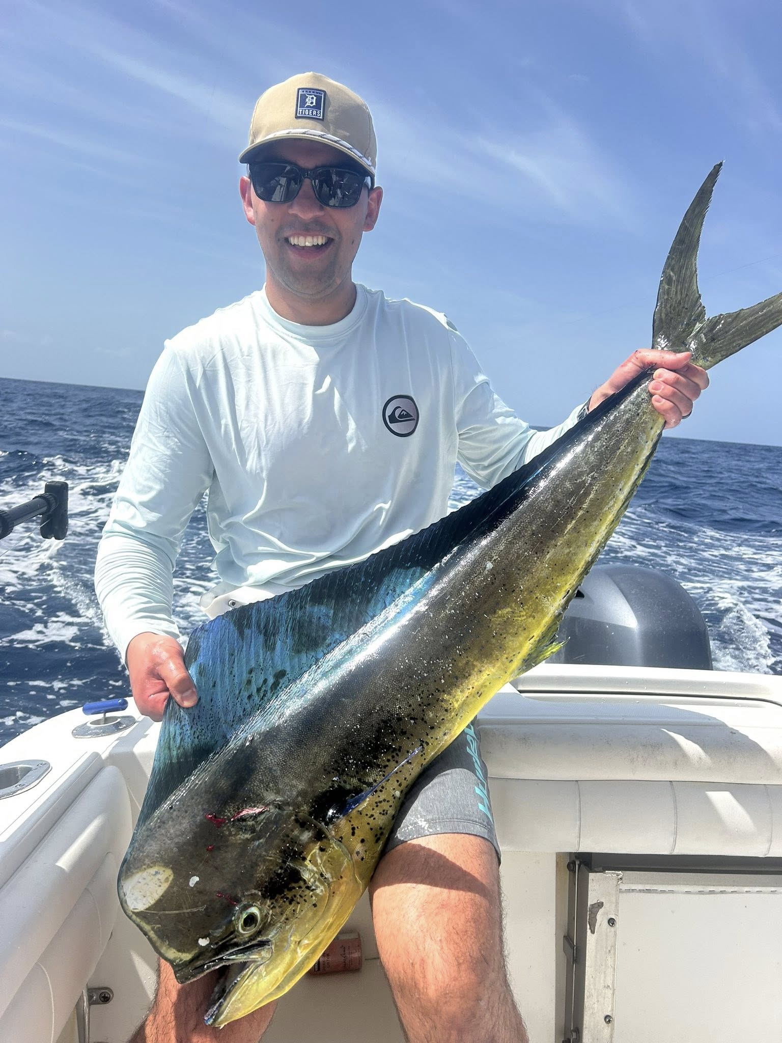 A lone angler fishing in the beautiful waters of Rincón