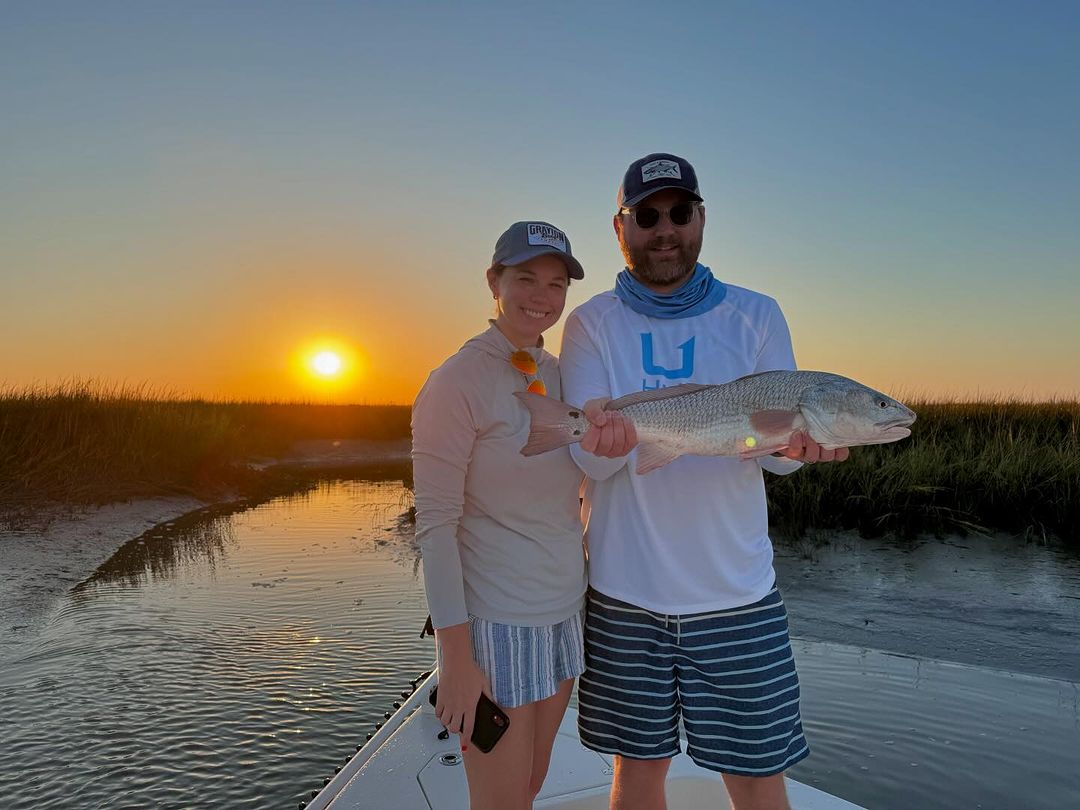 Redfish caught fishing at Folly Beach