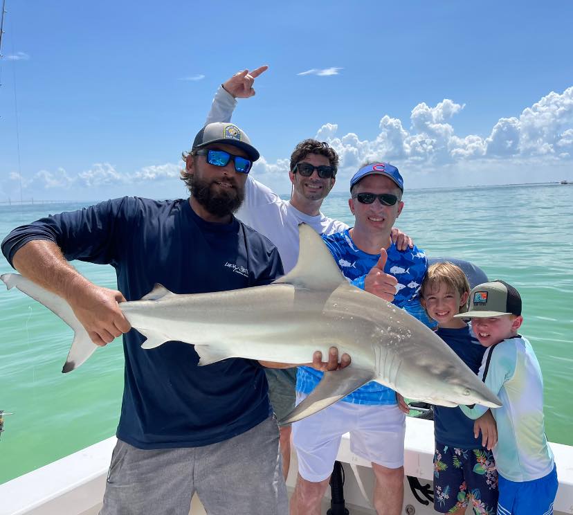 A single sandbar shark, a 30-inch big fish, caught while fishing in FL
