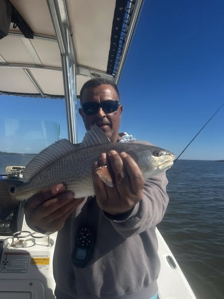 Redfish caught on fishing charter in Midway GA waters