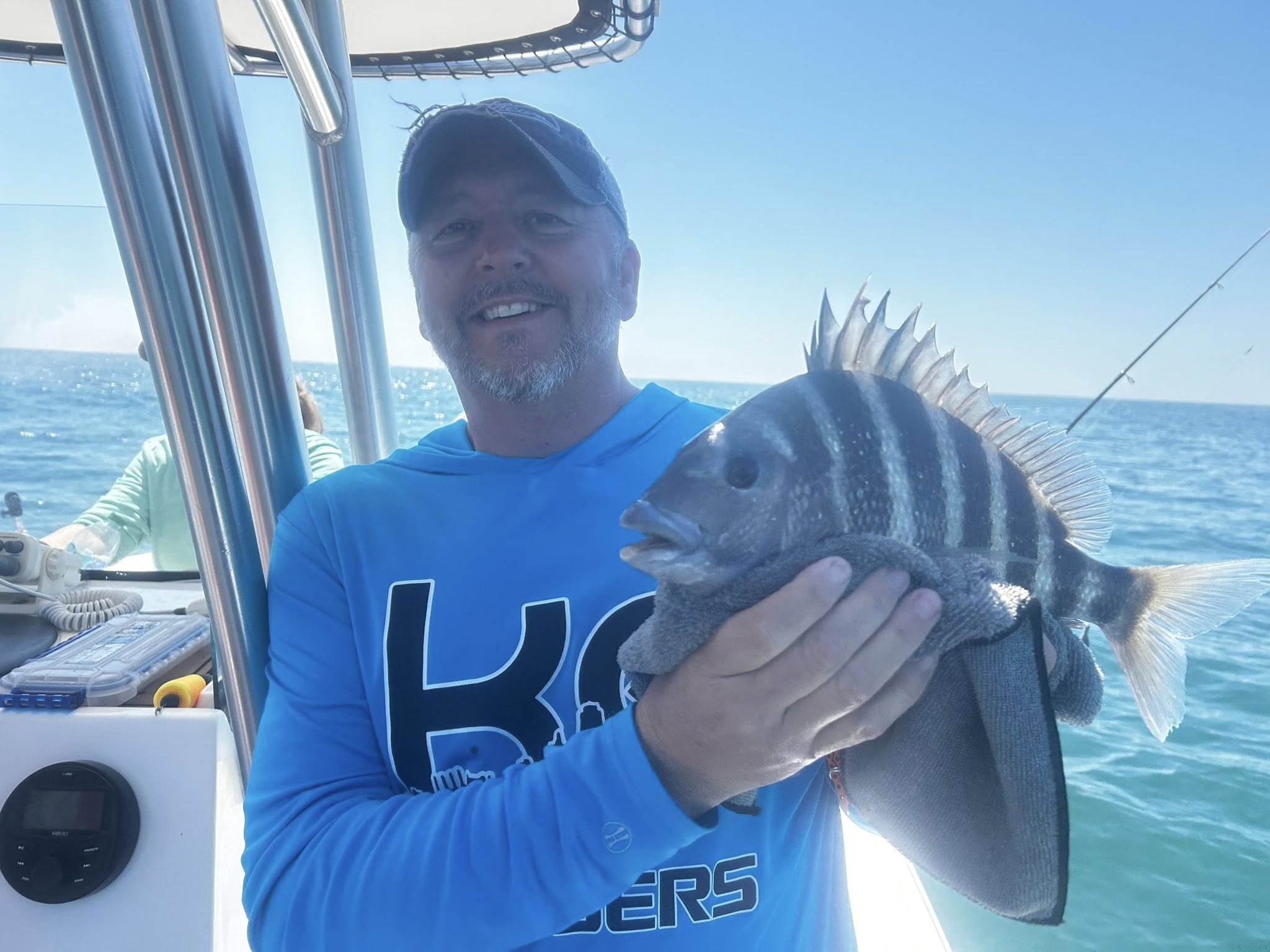 Sheepshead fish caught during fishing tour in Midway GA