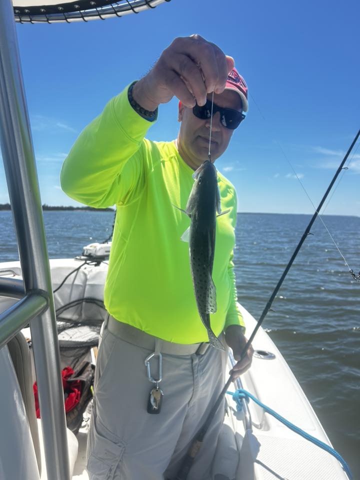 Speckled trout caught during fishing charter in Midway GA