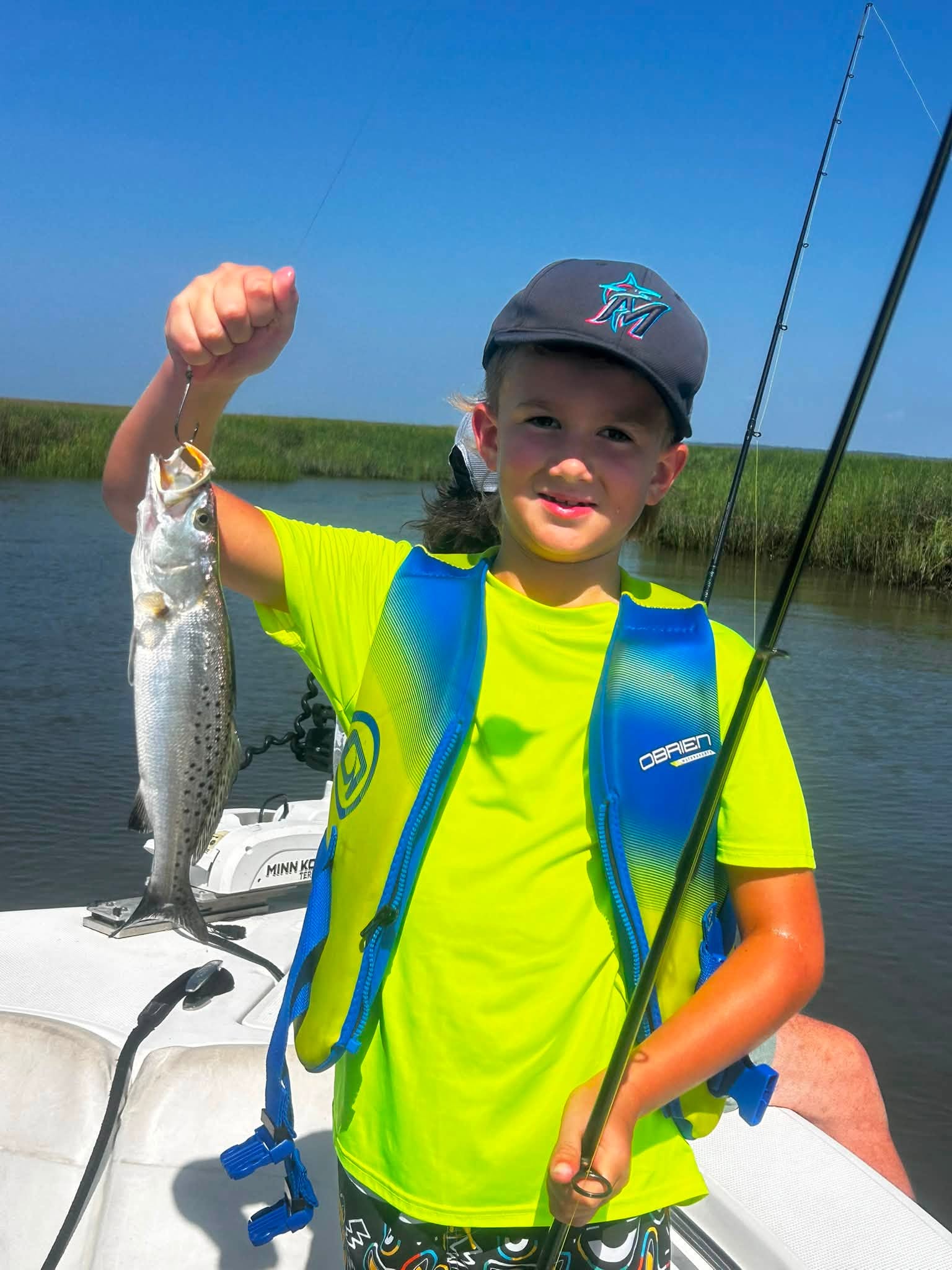 Speckled trout catch from fishing charter in Midway GA