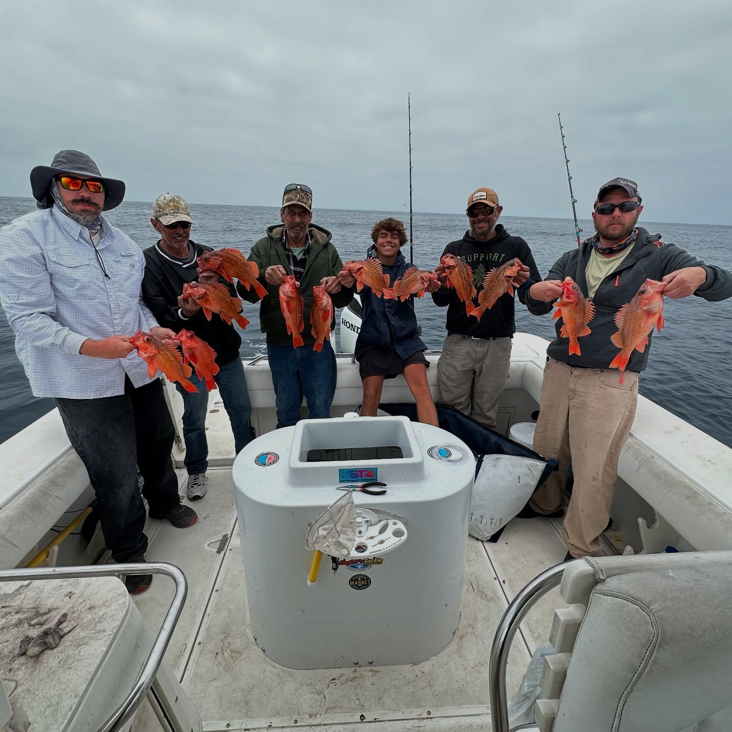 Group of people fishing in San Diego