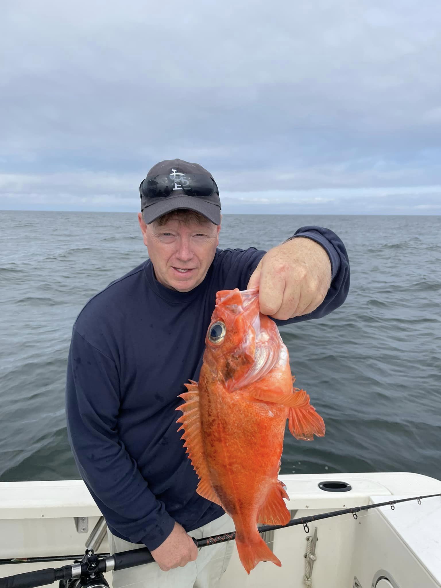 Fishing in Maine with a great catch