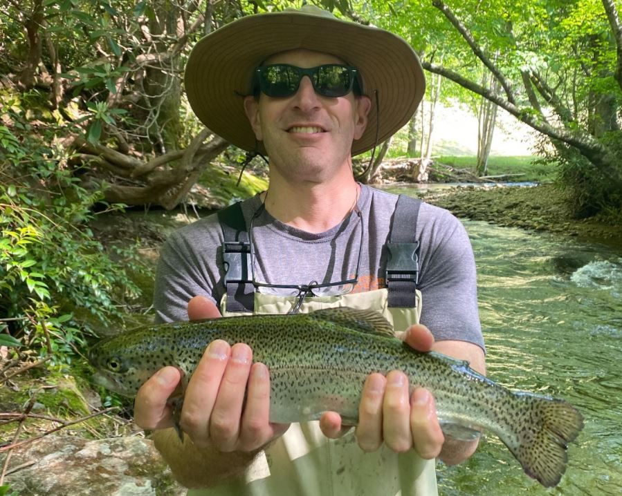Photo of a 19-inch rainbow trout caught in FL