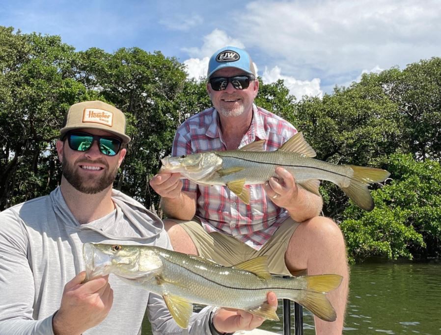 Two snook fish caught in Sarasota