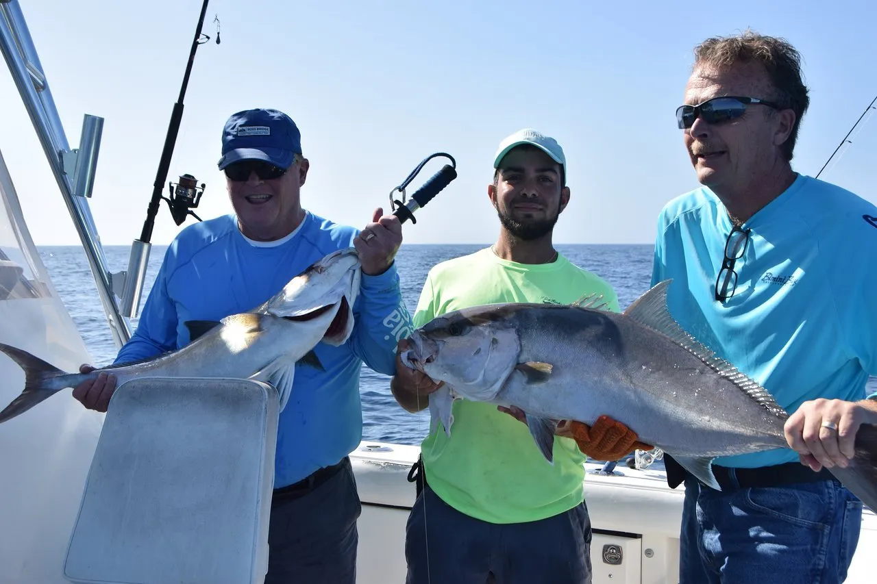 3 people fishing at Fort Myers Beach