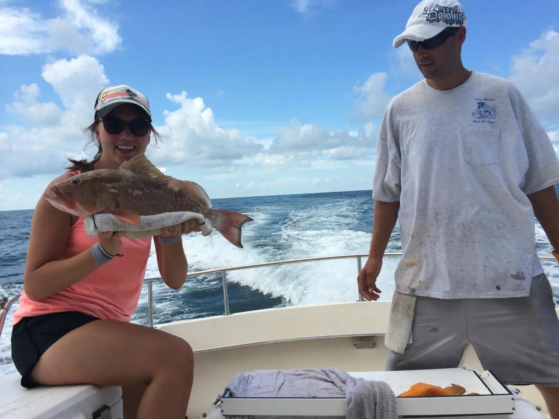 Red grouper caught while fishing in FL