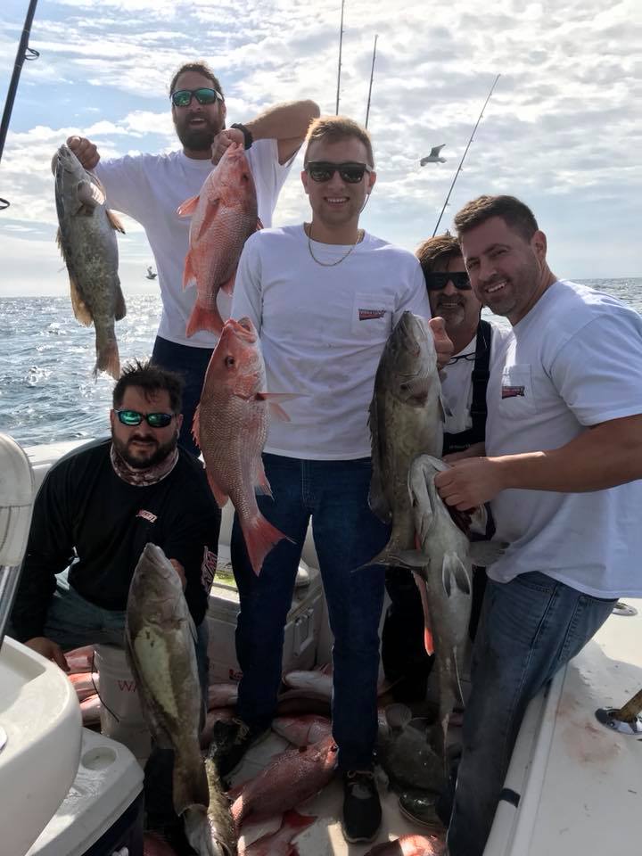 Five black drum fish caught in Tarpon Springs