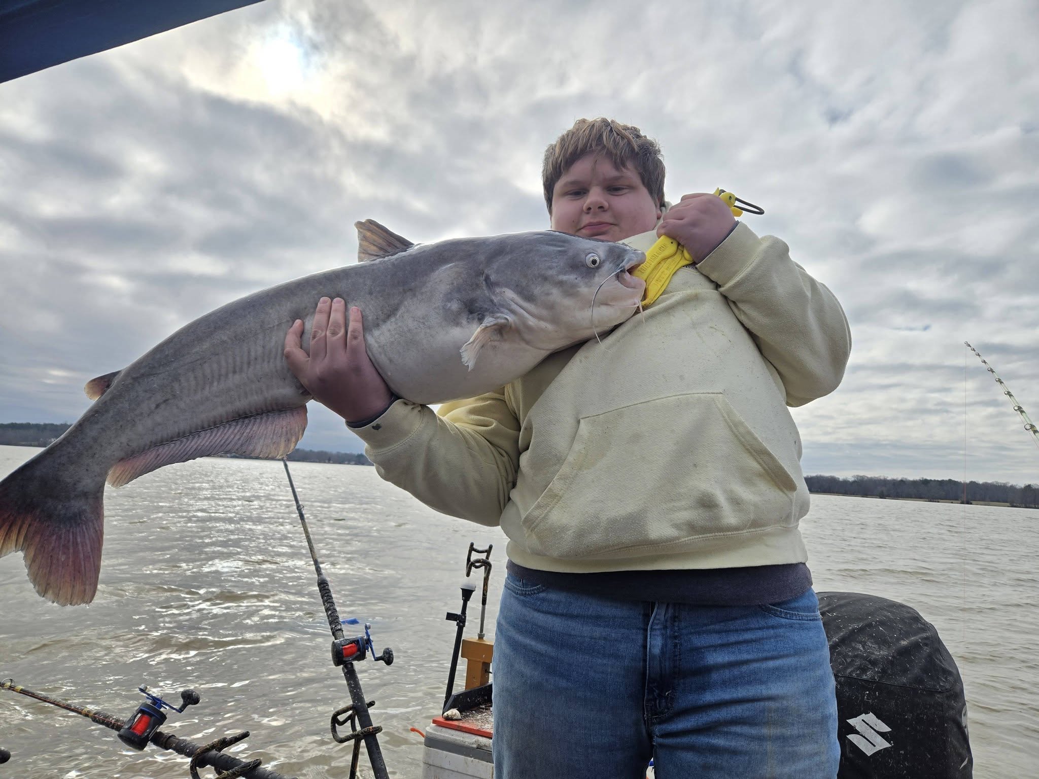 Blue catfish caught while fishing in Mocksville NC
